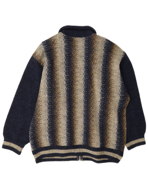 ONE WAY Herre quiltet jakke UK 40 Large Navy Blue Wool