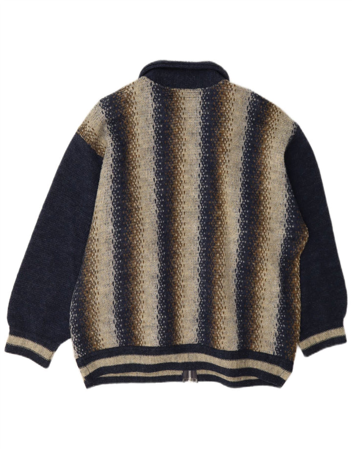 ONE WAY Herre quiltet jakke UK 40 Large Navy Blue Wool