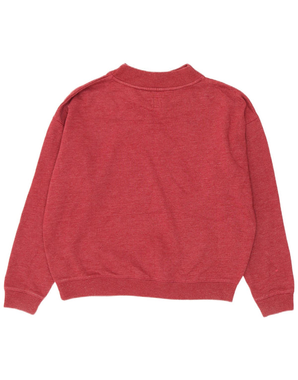 Jack Wills Dame Oversized Sweatshirt Jumper UK 12 Medium Rød Bomuld