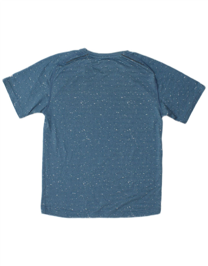 RUSSELL ATHLETIC Herre Dri-Power T-Shirt Top Lille Blå Flecked Polyester