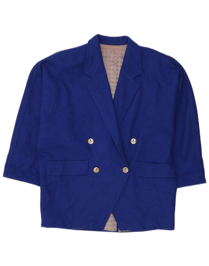 MAX MARA Dame Oversized Double Breasted Blazer Jacket UK 10 Small Blue