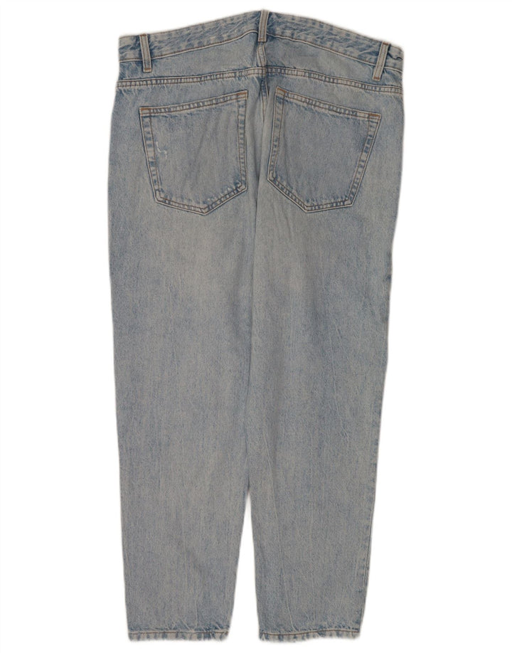 Zara Herre Cropped Jeans EU 44 Large W34 L25 Blue Cotton
