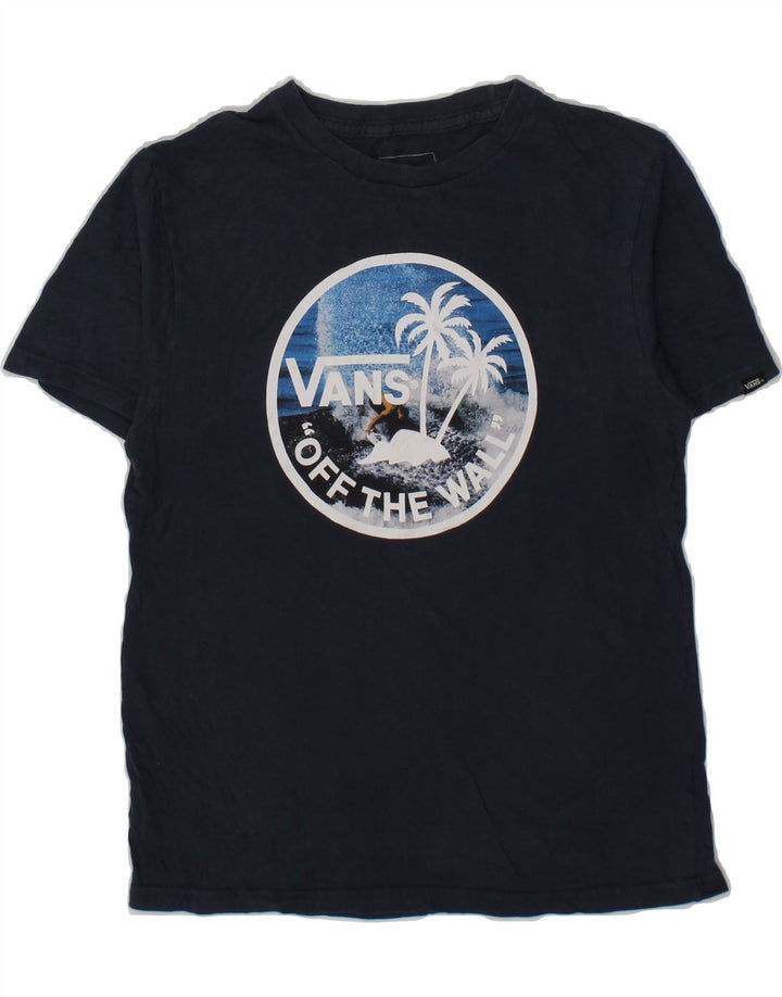 VANS Boys Classic Fit Graphic T-Shirt Top 10-11 Years Medium  Navy Blue Vintage Vans and Second-Hand Vans from Messina Hembry 