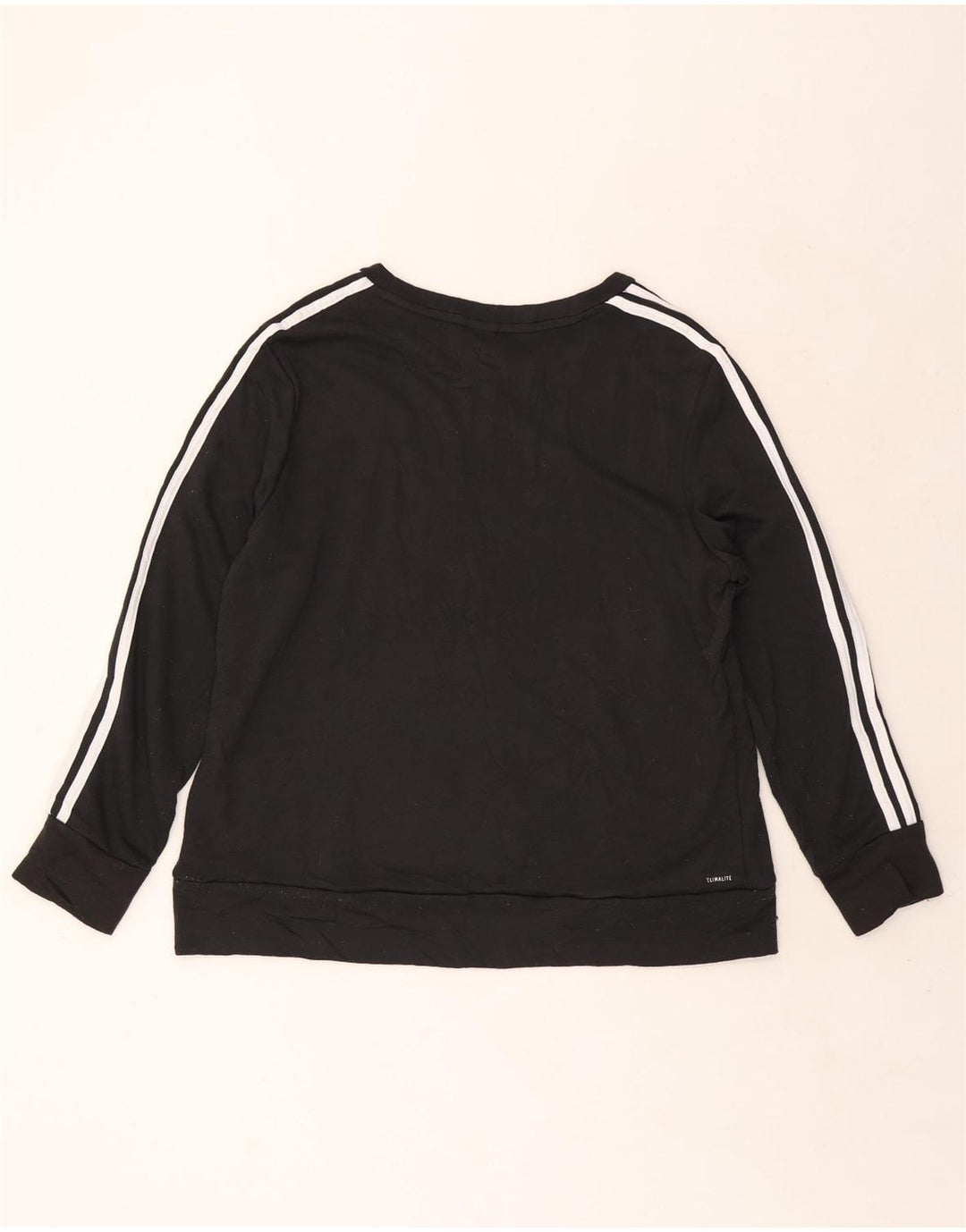 Adidas Dame Climalite Sweatshirt Jumper UK 20/22 XL Sort Polyester