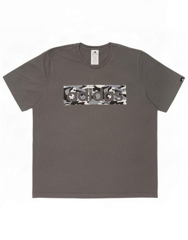 Adidas Herre grafisk T-shirt Top XL Grå Camouflage Bomuld
