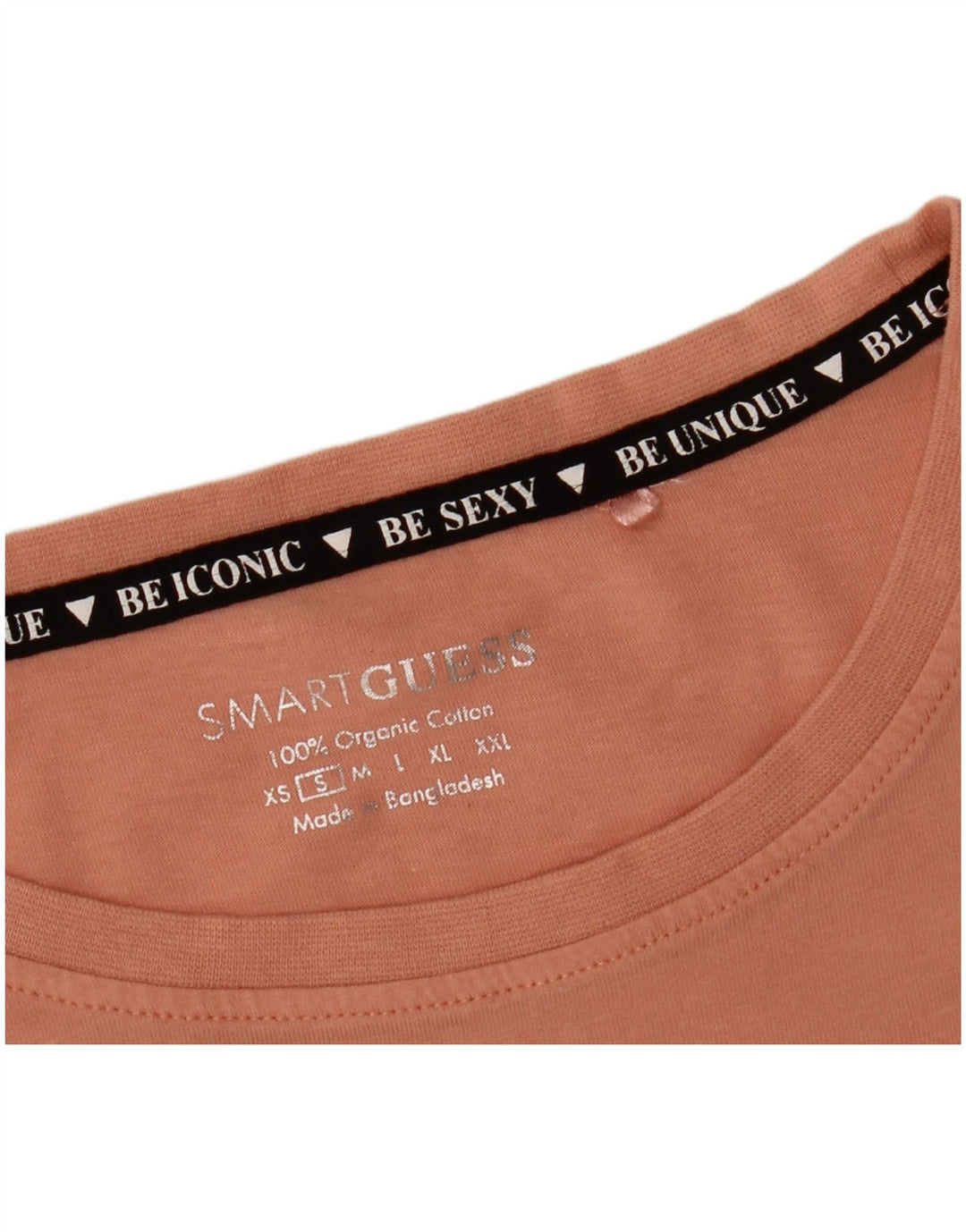 GUESS Grafisk T-shirt top til kvinder UK 10 Small Pink Bomuld