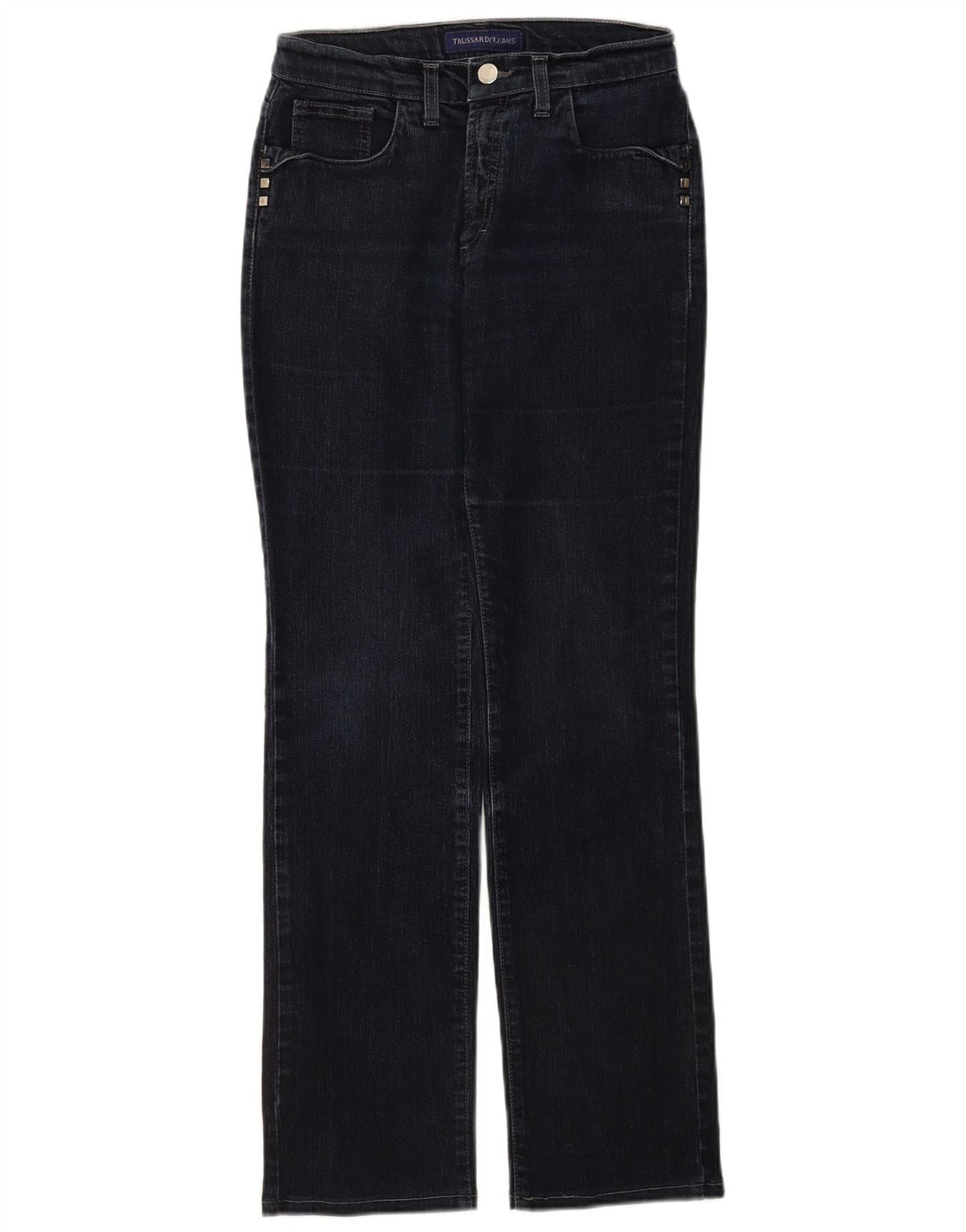 Trussardi lige jeans til kvinder W26 L30 marineblå bomuld