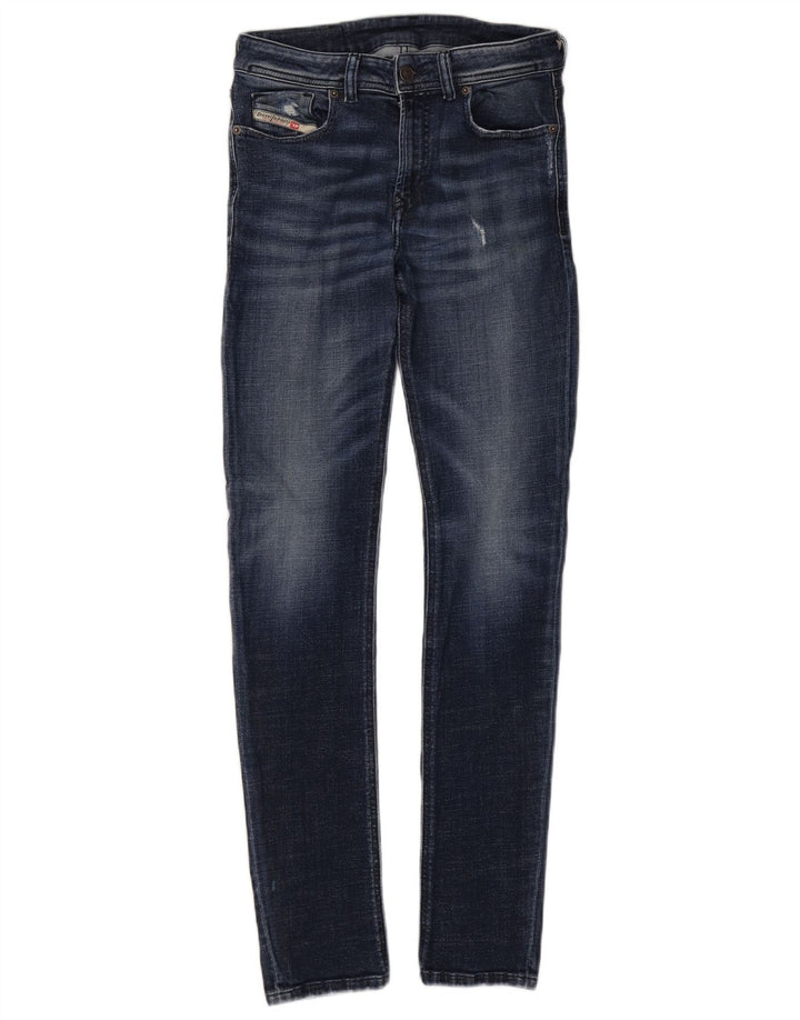 DIESEL Womens Distressed Slim Jeans W29 L32 Blue Cotton
