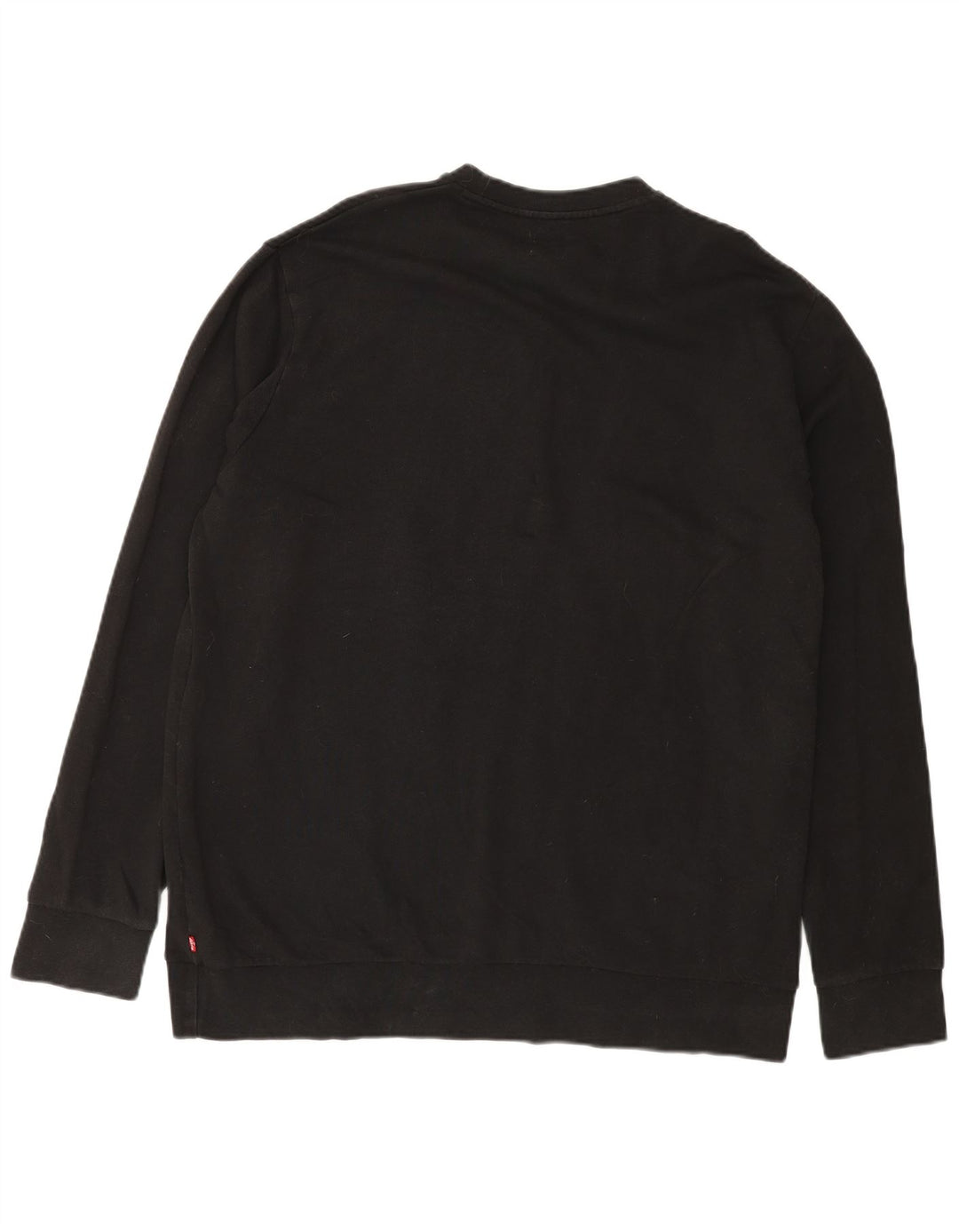 LEVI'S Mens Standard Fit Graphic Sweatshirt Jumper XL Black Cotton