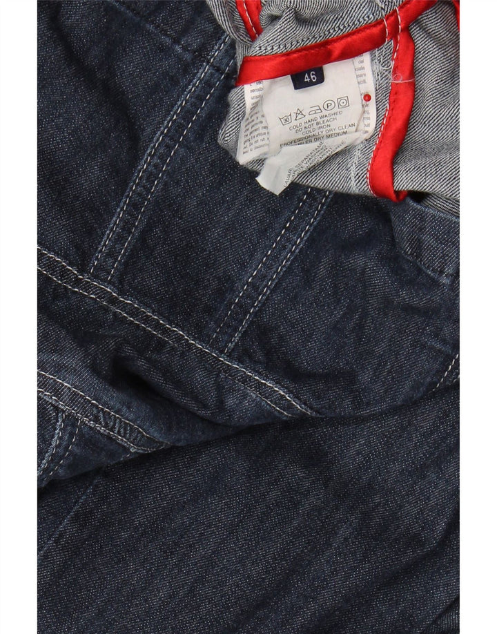 TRUSSARDI JEANS Womens Denim Jacket IT 46 Large Blue Cotton Vintage Trussardi Jeans and Second-Hand Trussardi Jeans from Messina Hembry 