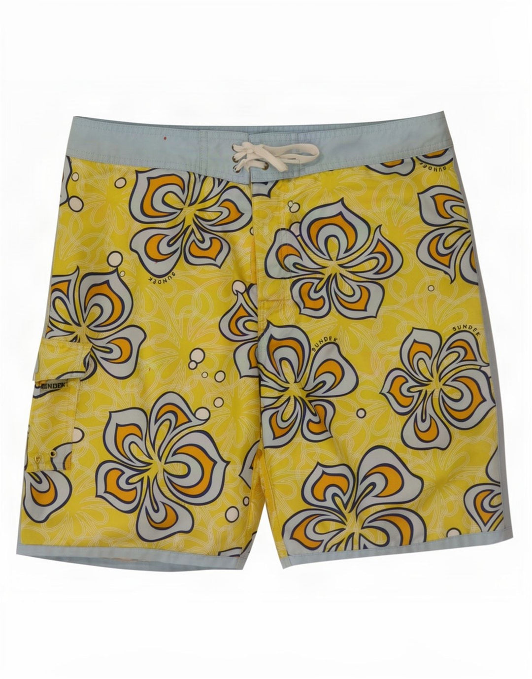 Sundek Herre badeshorts Medium Yellow Floral Polyester