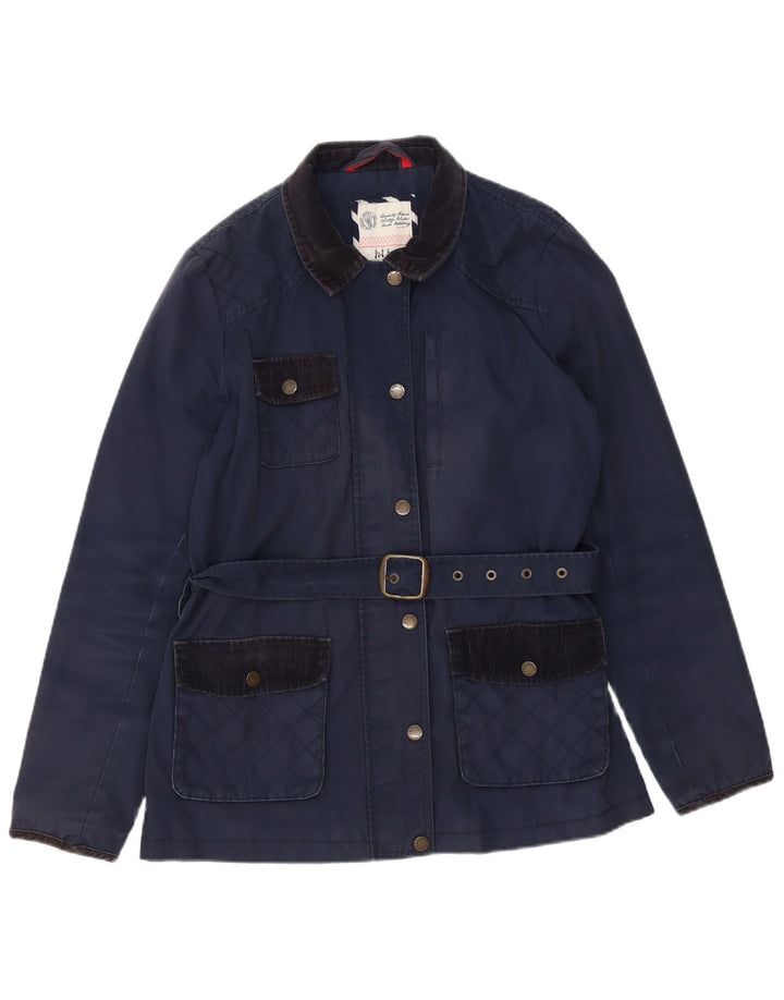 FAT FACE Womens Utility Jacket UK 16 Large Navy Blue Polyester