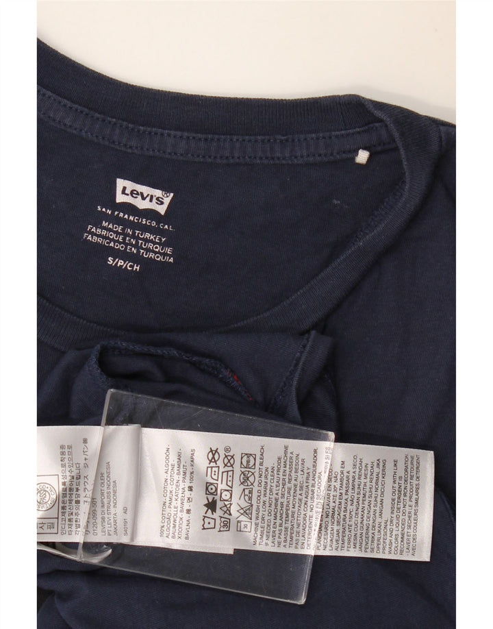 LEVI'S Grafisk T-shirt top til mænd, lille marineblå