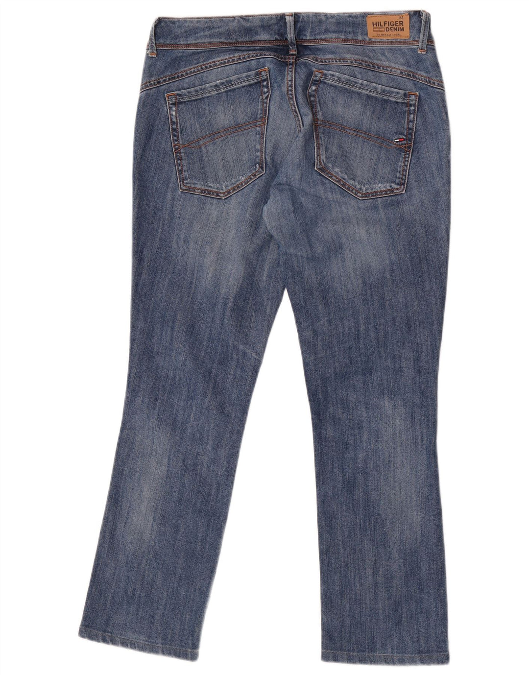 Tommy Hilfiger Dame Straight Jeans W33 L28 Blå Bomuld