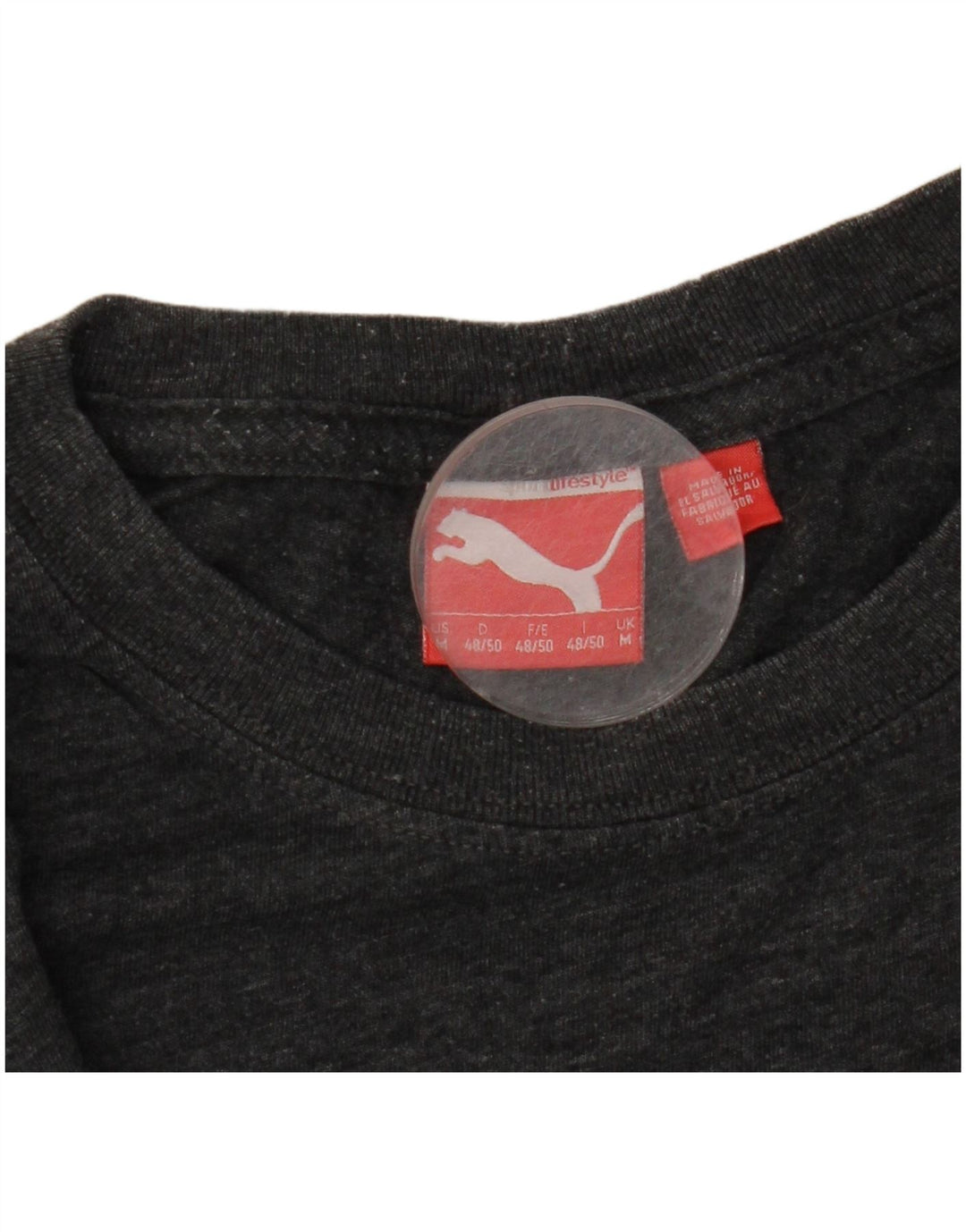 PUMA Grafisk T-shirt til mænd, mellemgrå flækket