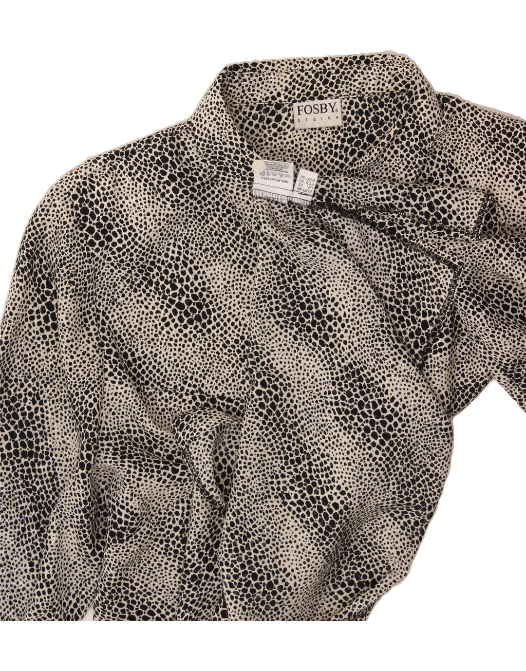 VINTAGE Womens Shirt UK 22 3XL Grey Spotted Polyester Vintage Vintage and Second-Hand Vintage from Messina Hembry 