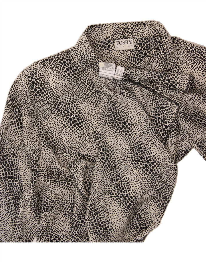 VINTAGE Womens Shirt UK 22 3XL Grey Spotted Polyester Vintage Vintage and Second-Hand Vintage from Messina Hembry 