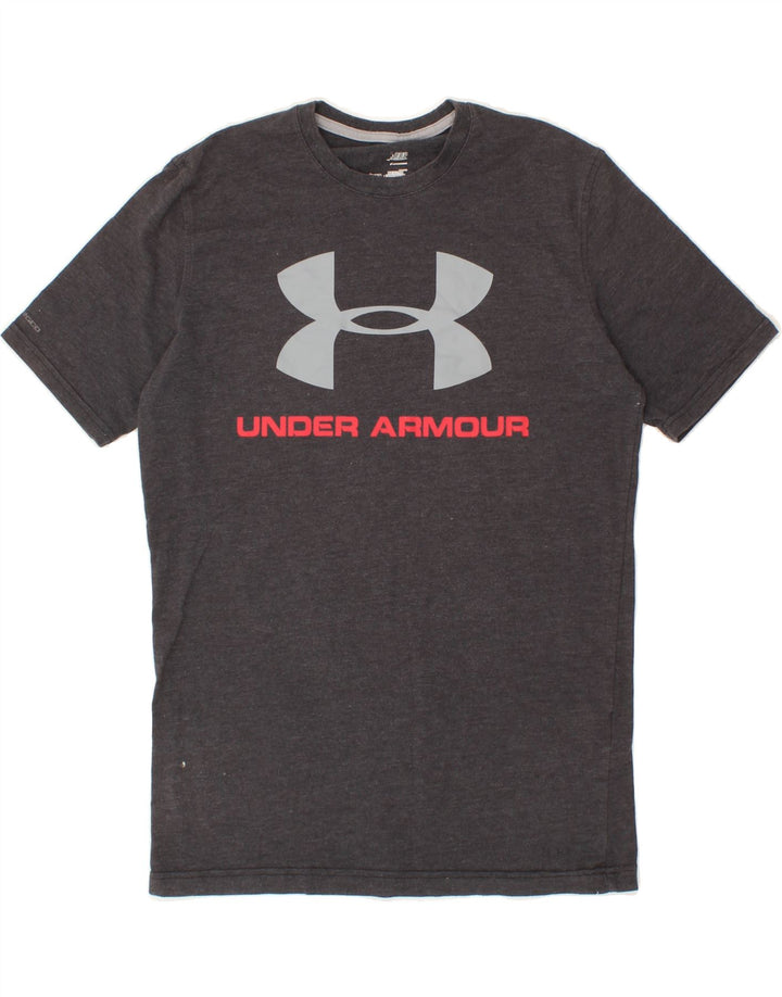 UNDER ARMOUR Mens Graphic T-Shirt Top Small Grey Vintage Under Armour and Second-Hand Under Armour from Messina Hembry 