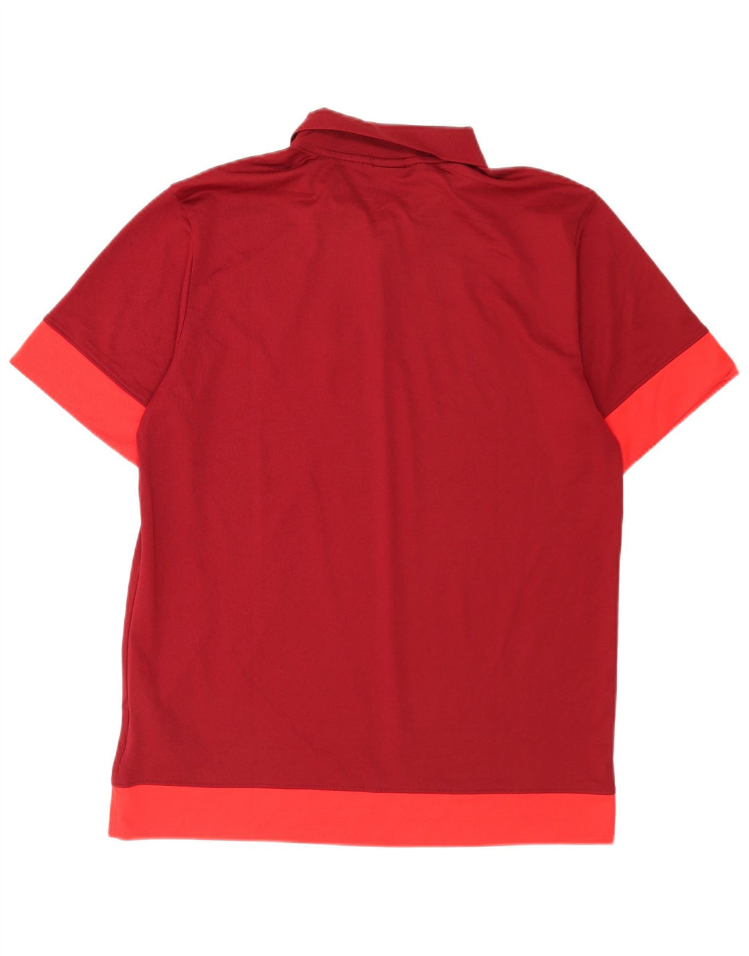 Nike Dri Fit poloshirt til mænd, stor rød farveblok polyester