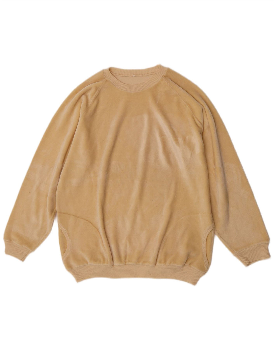 Vintage Dame Velour Sweatshirt Jumper IT 50 XL Gul