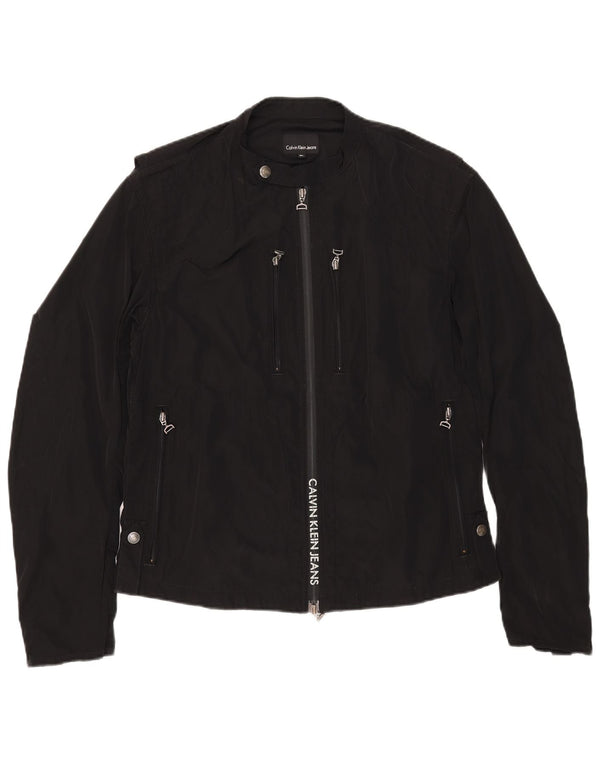 Calvin Klein Jeans Herre Graphic Racer Jacket UK 42 XL Sort