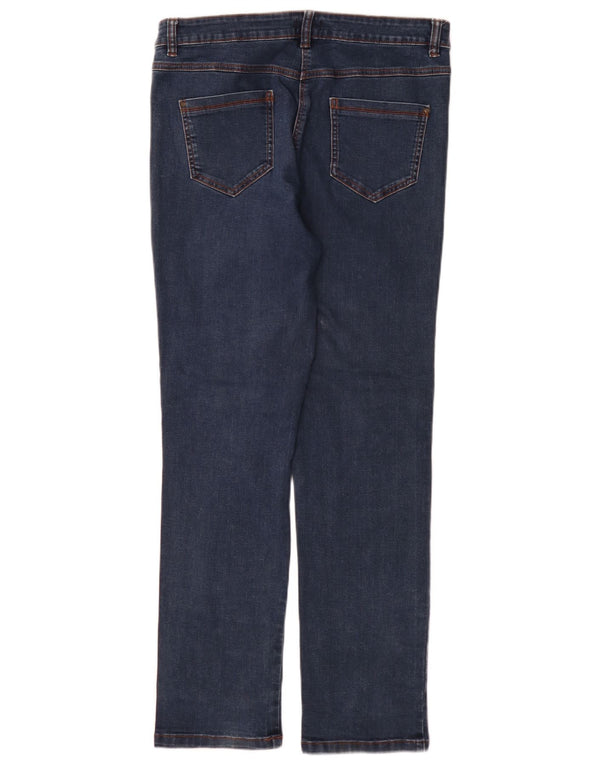 M&Co Dame Slim Jeans UK 14 Large W32 L31 Navy Blue Bomuld