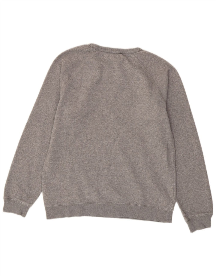 ADIDAS Mens Graphic Sweatshirt Jumper Medium Grey Cotton