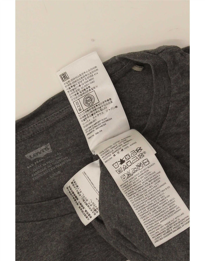 Levi's Herre grafisk T-shirt Top Stor Grå Bomuld