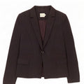 Reiss Dame 1 Knap Blazer Jacket UK 8 Small Black Pinstripe Viscose