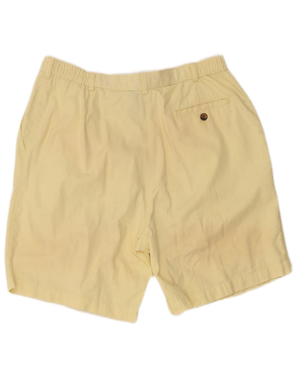 Marks & Spencer kvinders højtaljede chinoshorts UK 18 XL W32 Gul