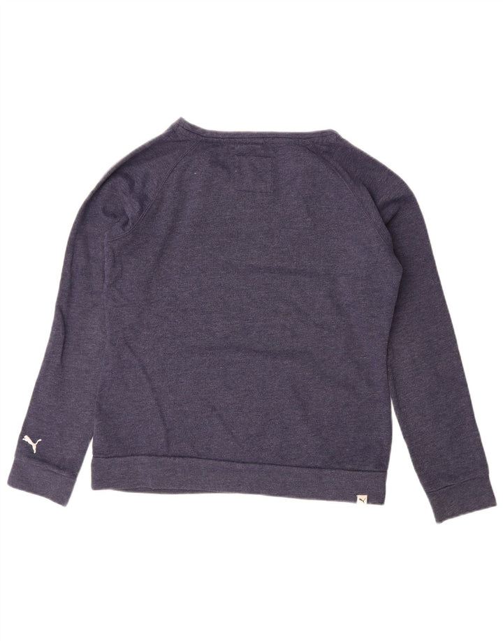 Puma Graphic Sweatshirt Jumper UK 14 Large Navy Blue