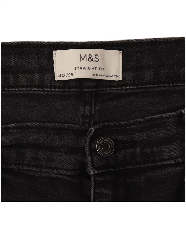 Marks & Spencer Straight Jeans til mænd W40 L29 Grå bomuld