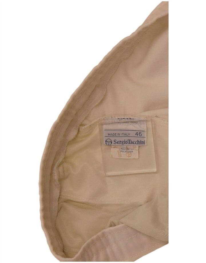 SERGIO TACCHINI Womens Sport Shorts IT 46 Large White Polyester