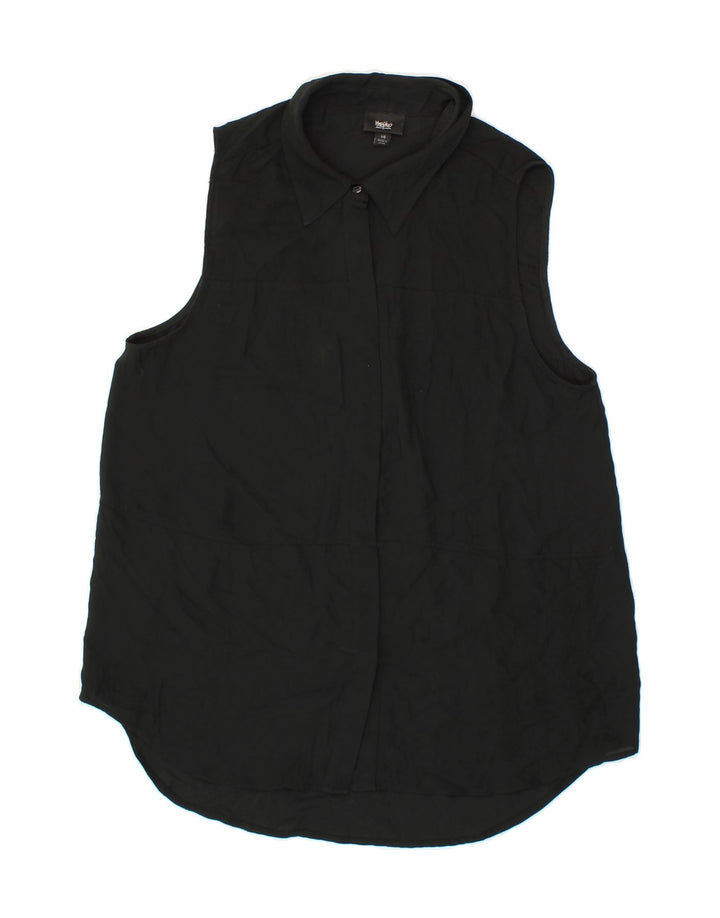 MOSSIMO Womens Sleeveless Shirt UK 14 Large Black Polyester Vintage Mossimo and Second-Hand Mossimo from Messina Hembry 