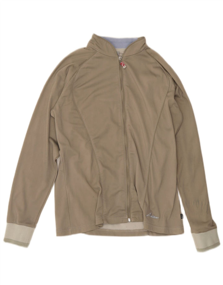 Asics træningsdragt topjakke til kvinder UK 14 Medium Khaki Polyamid