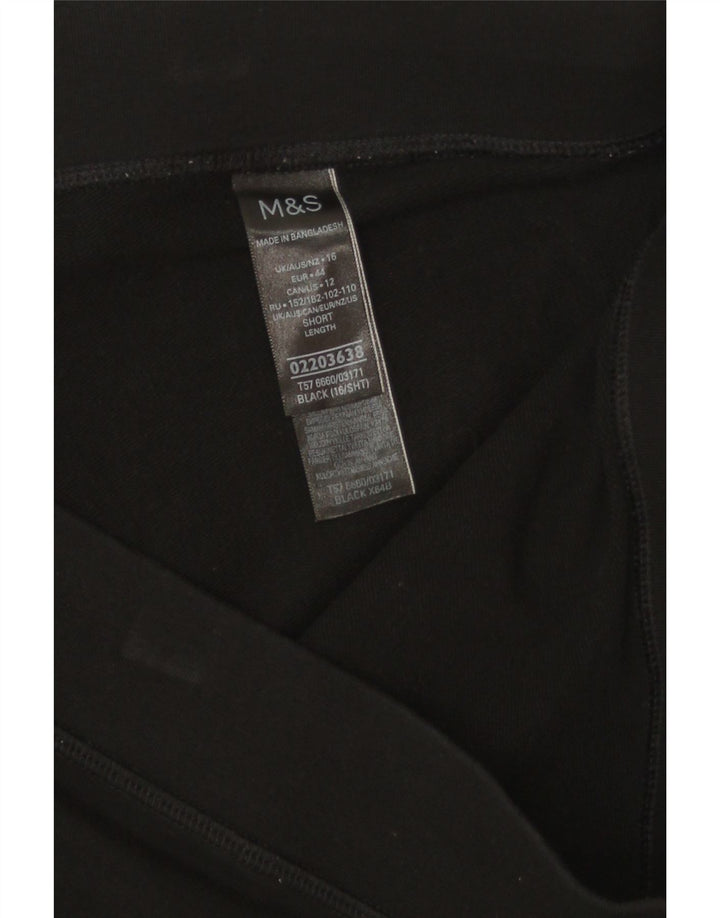 Marks & Spencer Womens Leggings UK 16 Large Black Bomuld