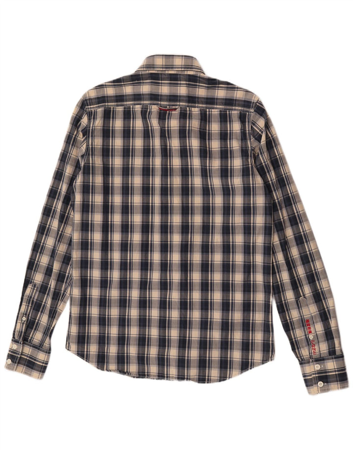 Superdry herreskjorte stor blå ternet bomuld