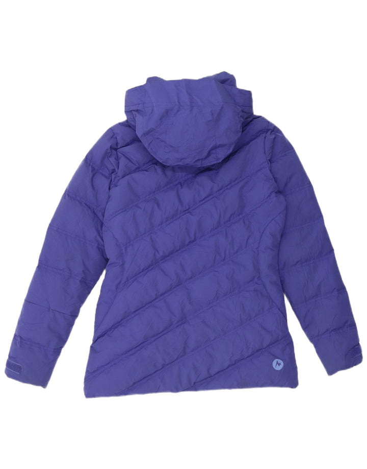 Marmot Womens 700 Fill hættepolstret jakke UK 6 XS Blue Polyester