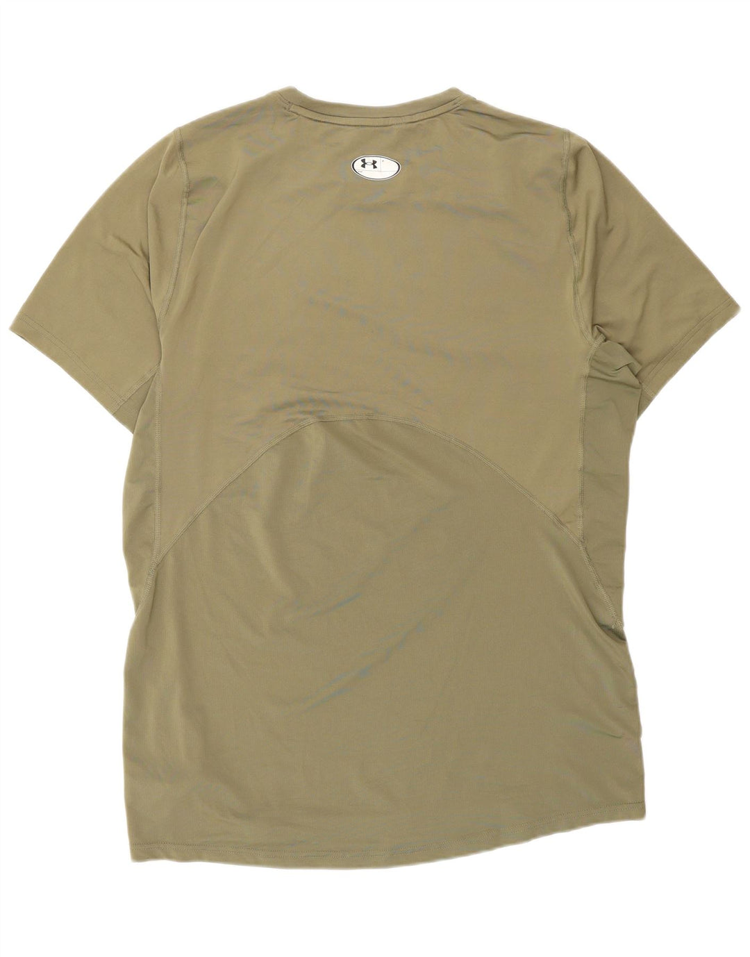 Under Armour Herre Heat Gear T-Shirt Top Stor Khaki Polyester
