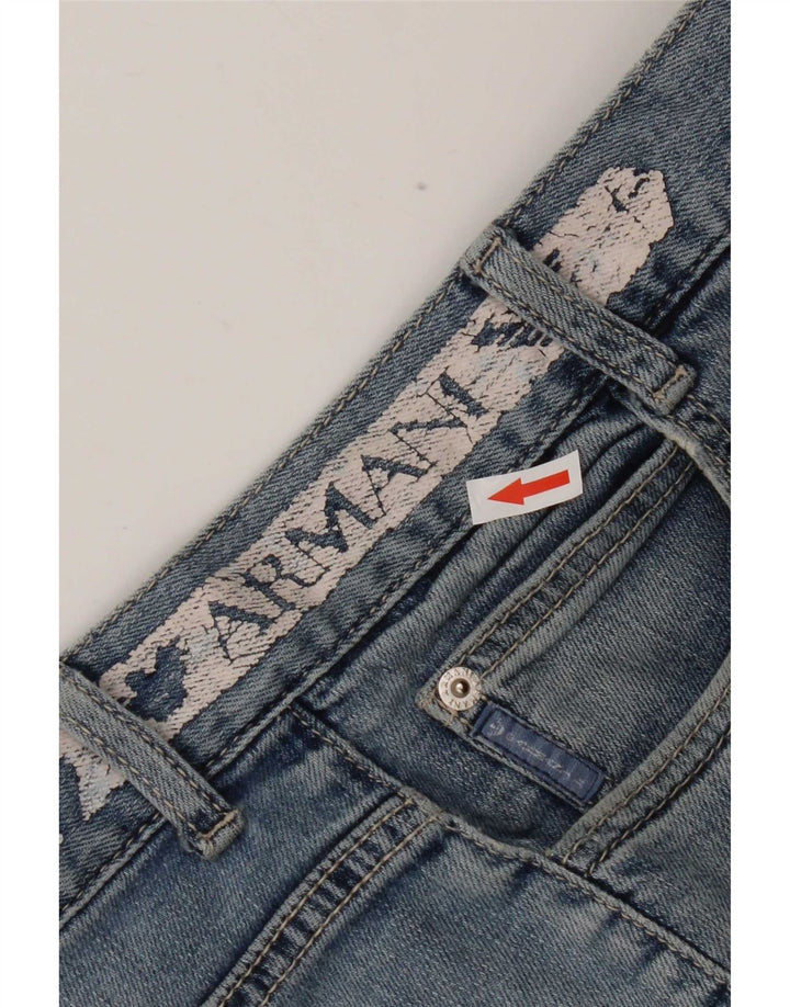 Armani Boys Denim Shorts 15-16 år W34 Blå Bomuld