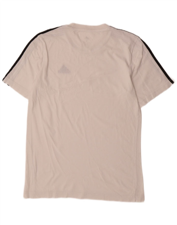 Adidas Herre T-Shirt Top Lille Hvid