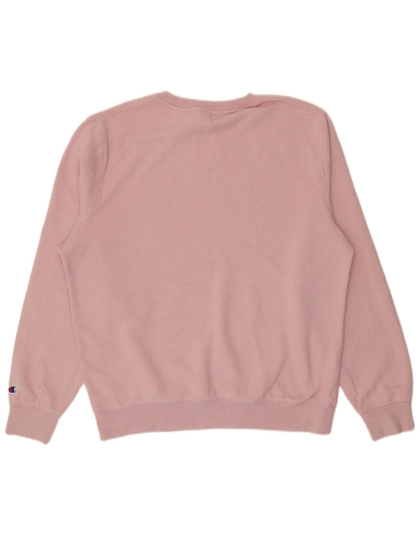 Champion Herre Grafisk Sweatshirt Jumper 2XL Pink Bomuld