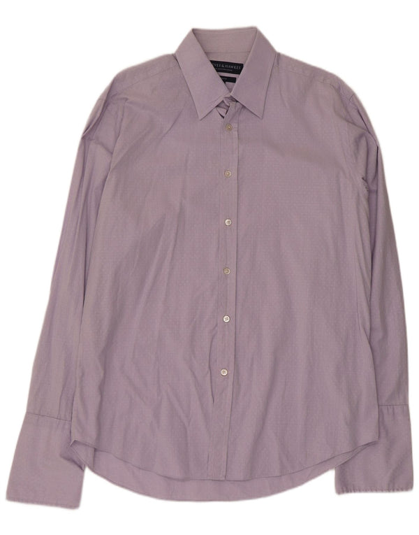 Gieves & Hawkes Herre formel skjorte str. 42 16 1/2 Large Purple Cotton