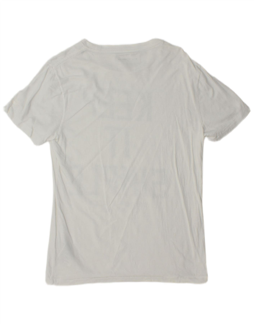 Gas Herre grafisk T-shirt top lille hvid bomuld
