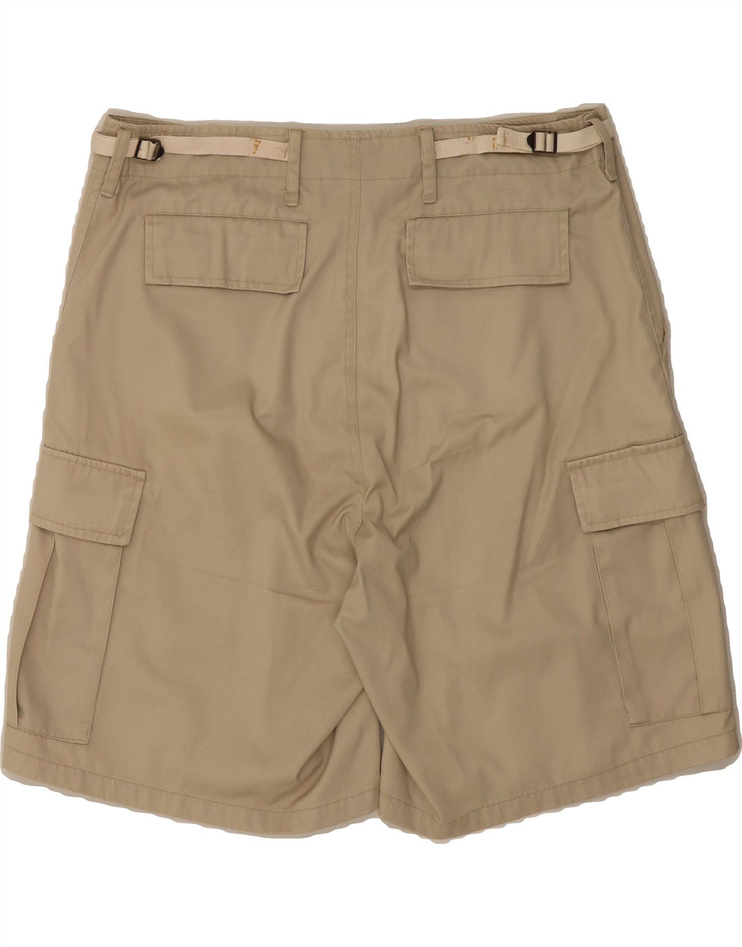 VINTAGE Womens Cargo Shorts XL W38 Beige Polyester Vintage Vintage and Second-Hand Vintage from Messina Hembry 