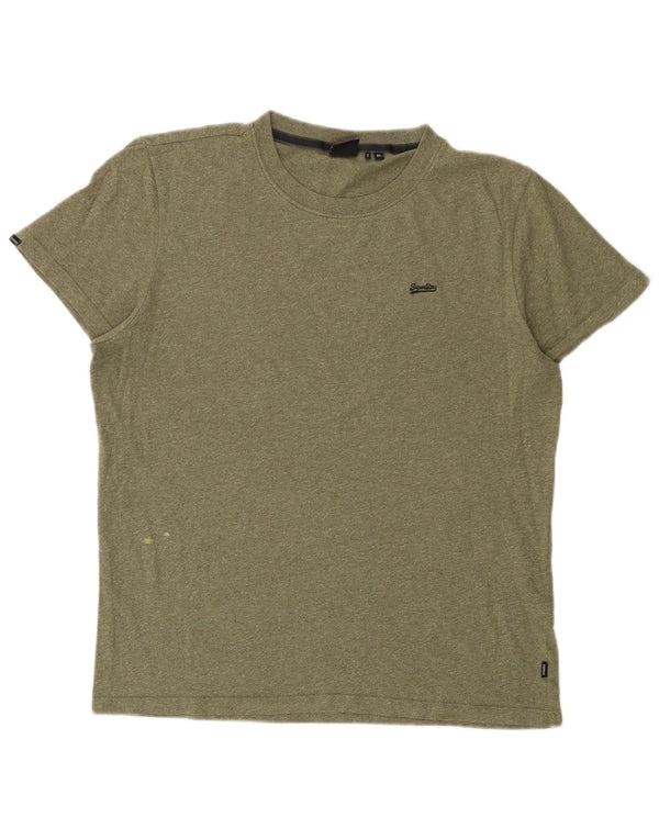Superdry Herre T-shirt Top XL Khaki Flecked