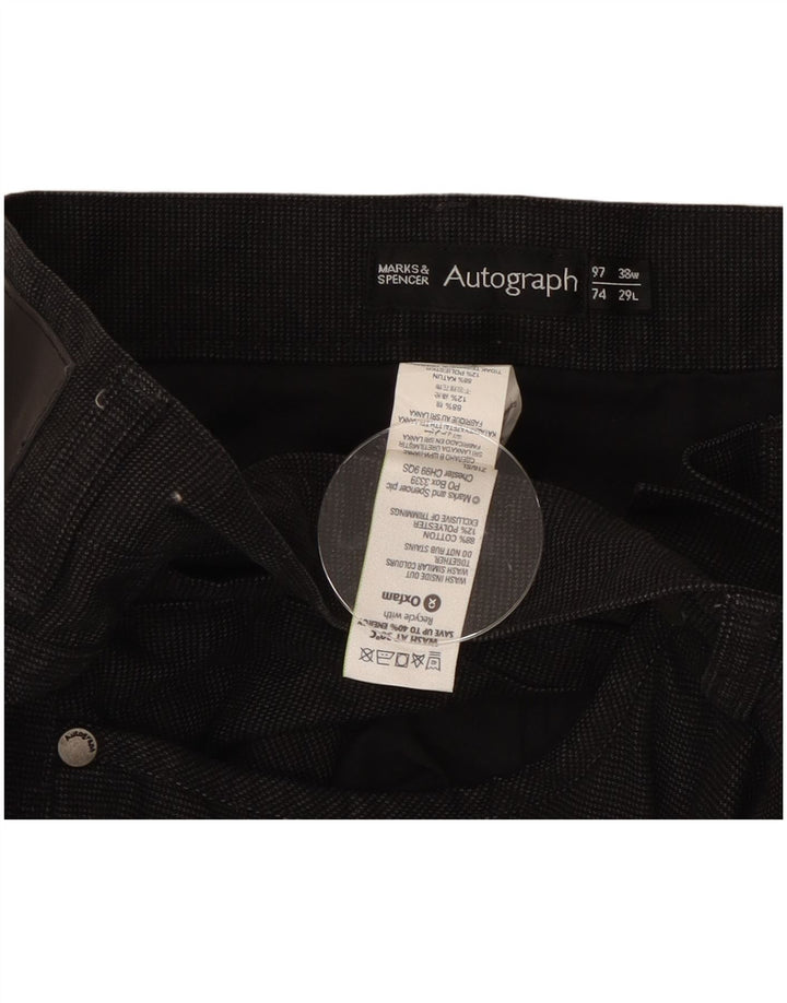 Marks & Spencer Herre Autograf Lige Casual Bukser W38 L29 Sort