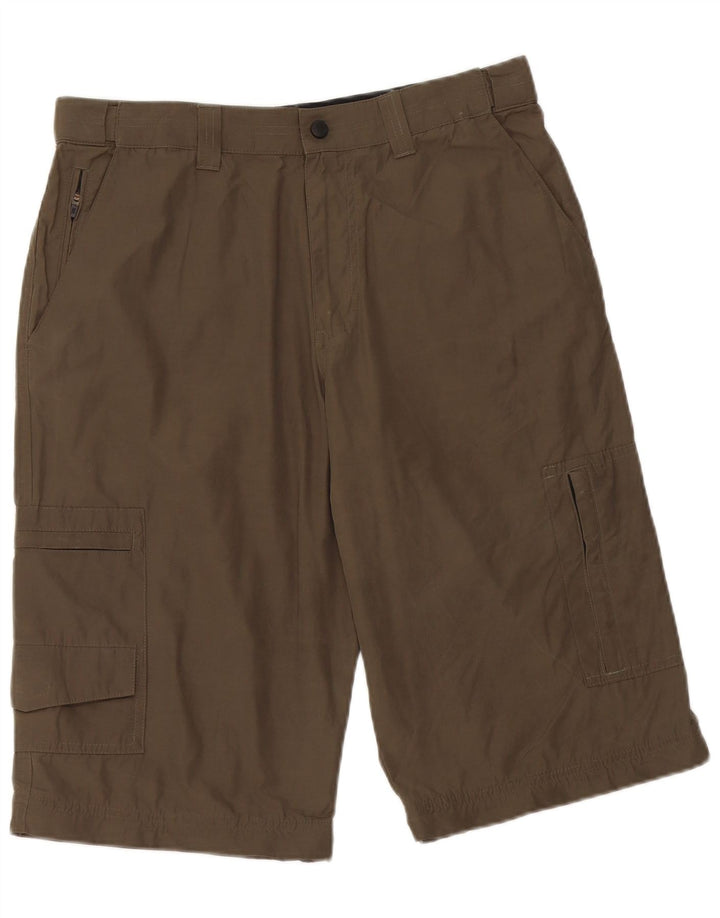Marks & Spencer Herre Cargo Shorts W32 Medium Khaki Polyamid