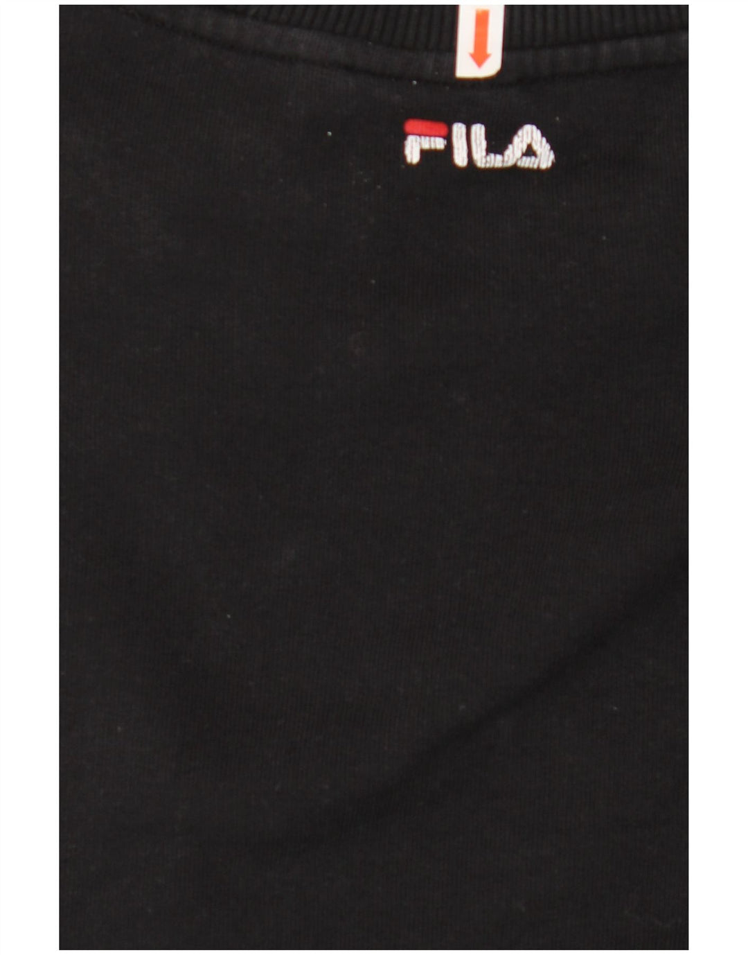 FILA grafisk sweatshirt til kvinder UK 16 Stor sort bomuld