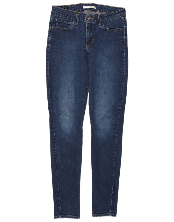 LEVI'S Dame 711 Skinny Jeans W28 L32 Blå Bomuld